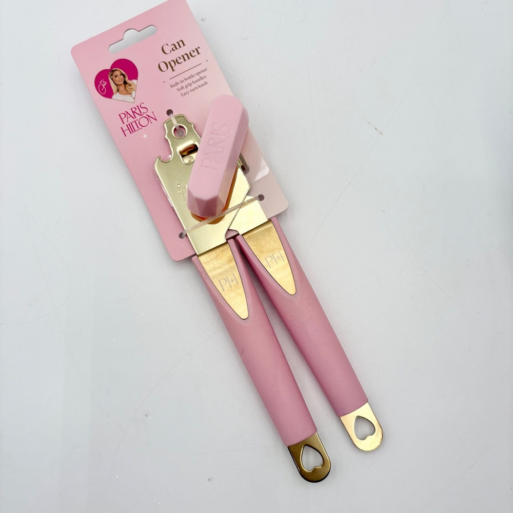 Paris Hilton Can Opener Pink Gold Heart Built In Bottle Opener New